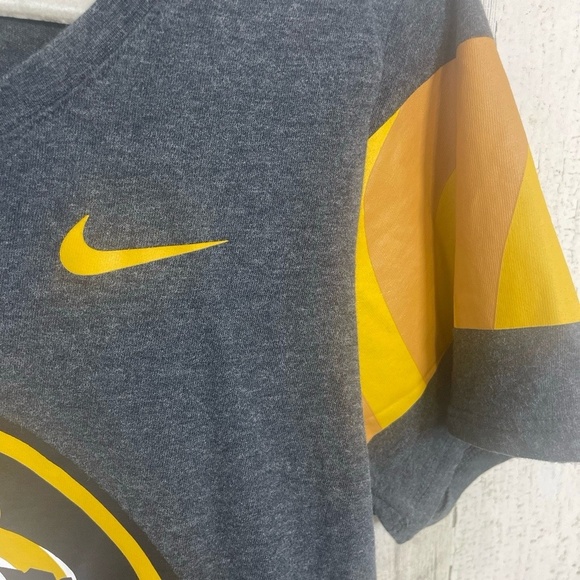 Nike Womens XL Gray Yellow Mizzou Tigers Athletic Graphic T-Shirt - Picture 3 of 7